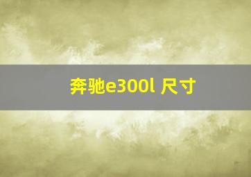 奔驰e300l 尺寸